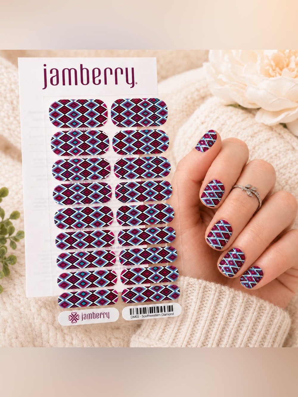 Jamberry Nail Wraps: Southwestern Diamond